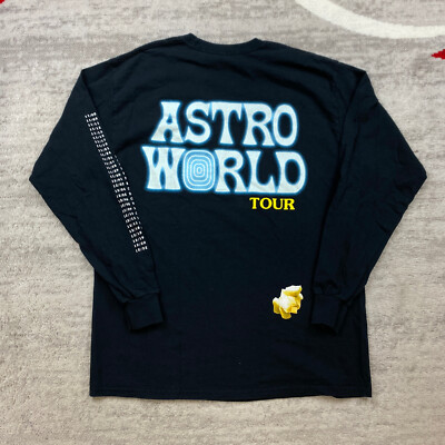 Travis Scott Shirt Medium Black Wish You Were Here 2018 Y2K Rapper Astroworld