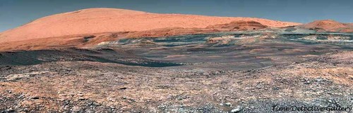 Mount Sharp on Mars, Image by NASA's "Curiosity" Rover - Color Photo Print