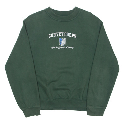 B&C Survey Corps Herren Sweatshirt Grün Rundhals S
