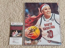 Kamilla Cardoso Autographed South Carolina 8x10 Photo JSA COA Chicago Sky