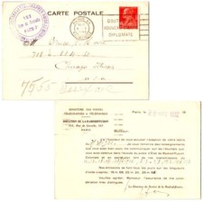 France 90c Marcelin Berthelot 1932 Paris 44, R. de Grenelle Postcard to Chicago,