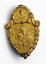 VTG Catholic Remembrance of My First Holy Communion Gold Tone Pin Jesus .75"