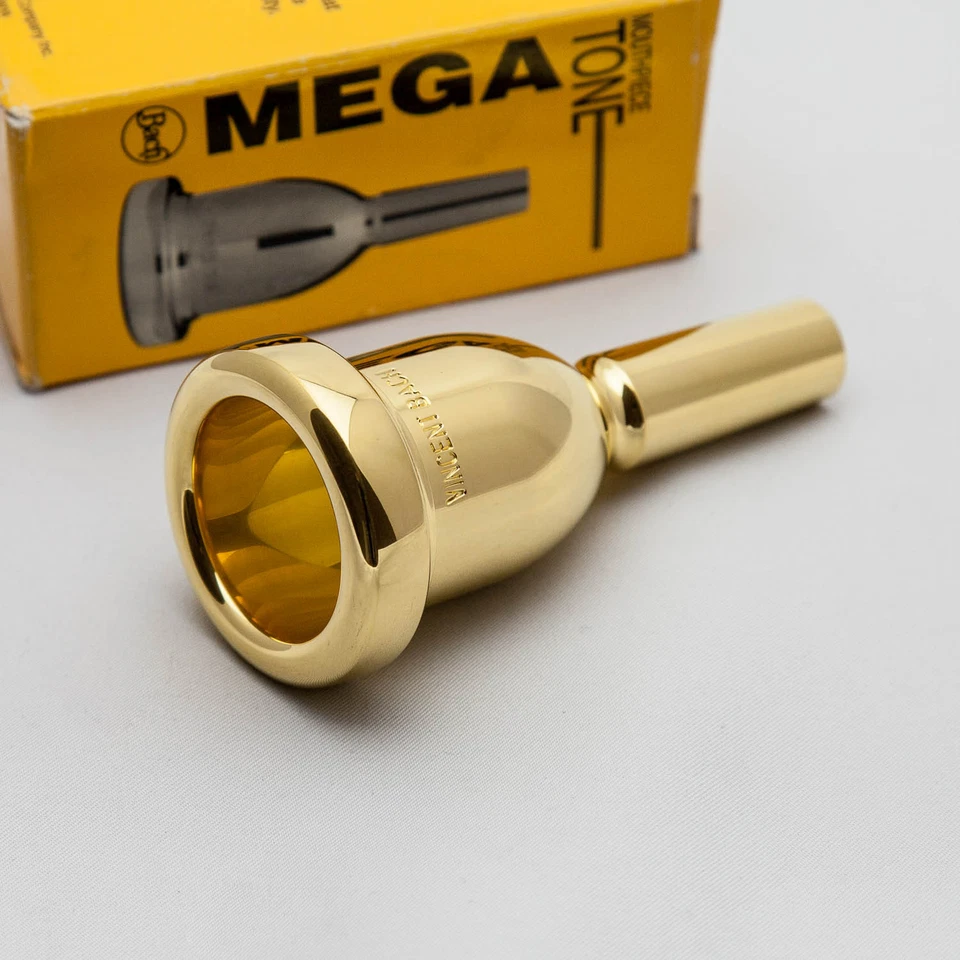 Bach 5G Megatone 24K Gold Large Shank Trombone Mouthpiece NEW!
