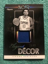 2018-19 Panini Noir Elegant Décor Jerseys /65 Jerome Robinson #ED-JRB Rookie