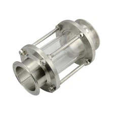 OD 2" inch 51mm Clear Flow Sanitary Sight Glass Tri Clamp Stainless Steel 316 