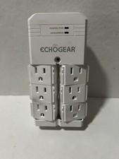 On-Wall Surge Protector with 6 Pivoting AC Outlets 1080 Joules of Surge Protec