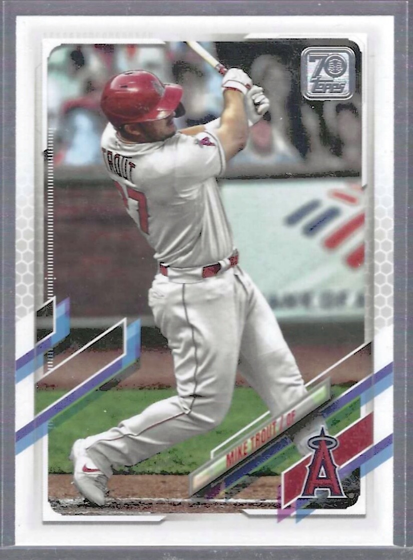 MIKE TROUT 2021 TOPPS SERIES ONE SP PHOTO VARIATION #27