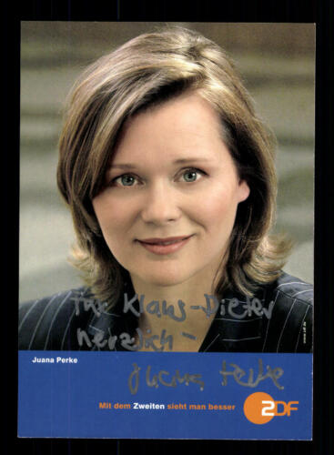 Juana Perke ZDF cartolina autografata firmata originale ## BC 155122 - Foto 1 di 2