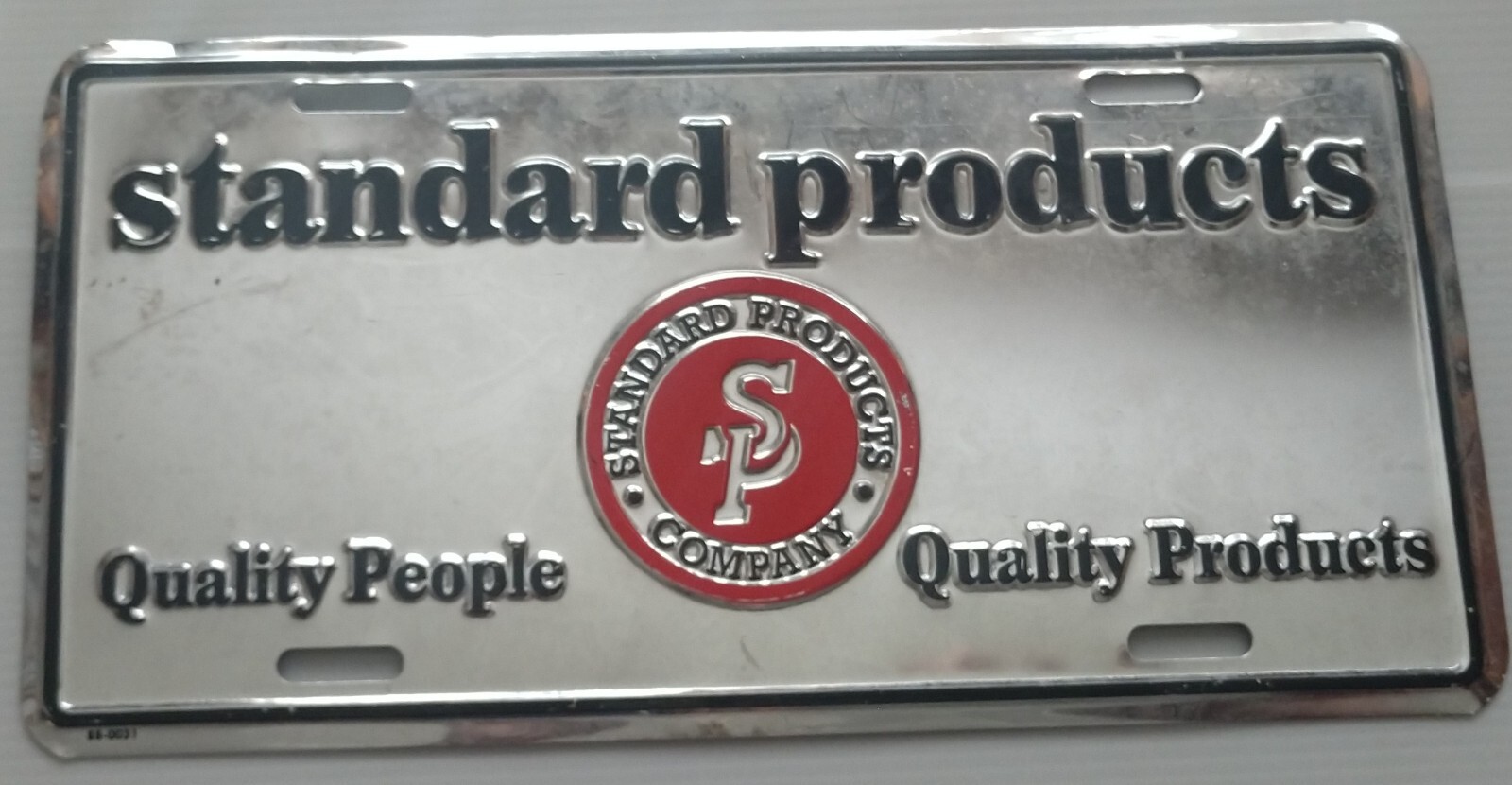 Standard Products Company Vintage Advertising License Plate VERY RARE