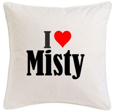 KISSENBEZUG I LOVE MISTY 40CMX40CM AUS MIKROFASER