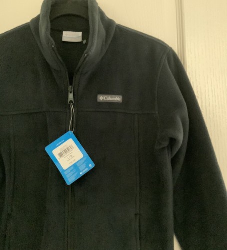 Columbia Black Long Sleeve Zip Up Fleece Youth Size L Large 14/16 Jacket Sweater - Picture 5 of 6