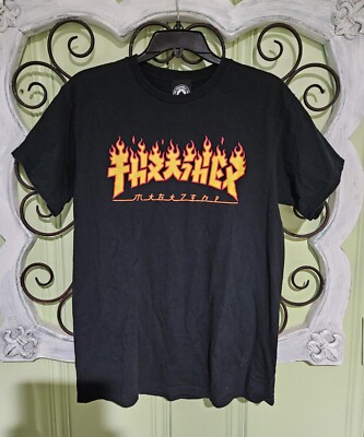 Thrasher Godzilla Flame Tshirt  Size Medium