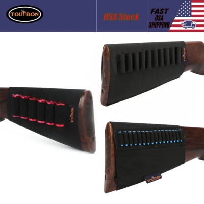 Tourbon 12GA/410/30-06 /.22Lr Rifle Cartridges Holder Gunstock Ammo Carry Sleeve