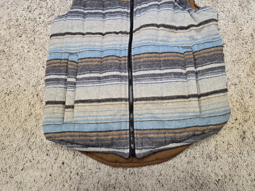 CINCH REVERSIBLE MENS QUILT LINED VEST SOUTHWESRTN STRIPED PRINT SZ S MULTICOLOR - Picture 5 of 17