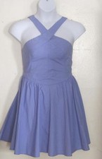 Moda International misses sz 8 purple sundress dress halter tea dress waist j130