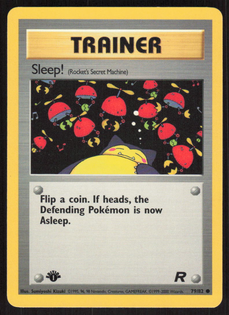 Pokemon TCG Team Rocket #79/82 Sleep! (Rocket's Secret Machine) 1st Edition NM