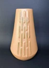 McCoy Speckled Vista Line Art Pottery Vase Modern Futuristic MCM Peach Pink
