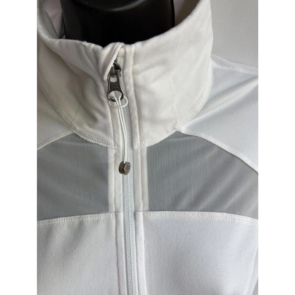 Chaqueta Zella Blanca Entrenamiento Cremallera Completa Talla S Ventilada Yoga Pilates Entrenamiento Foto 2 de 4