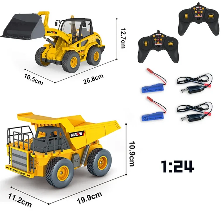 Huina 1515 Set combo RC Pala Meccanica e Camion Radiocomandato RC  1:24 - Immagine 2 di 4