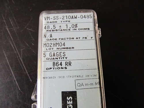 Vishay Micro Measurements Precision Strain Gage VM-SS-210AW-0485 OPT B64 RR 5-pk - Picture 2 of 3