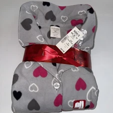 Women’s Sonoma Missy Sleep Lounge XL Gray Matching Pajama Set With Hearts NWT