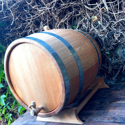 Neue massive Eichenfässer, zum Ausbau von Spirituosen, Wein, Whisky, 50 l, innen mittel verkohlt