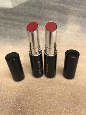 2 Laura Geller Creme Sheers Lipstick In Cherry Jubilee Color unboxed