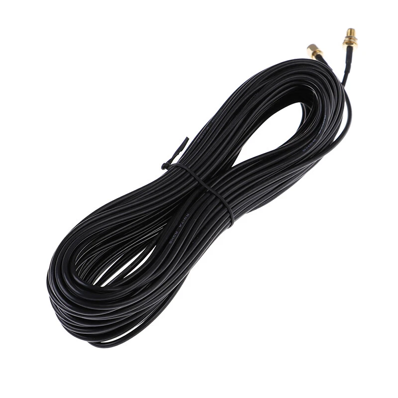 1PC 20m WiFi router antenna extension cable cord RG174 RP-SMA male to fema_KE G - Image 3 of 4