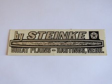 Vintage Steinke Chrysler Hastings Nebraska STICKER Dealer Badge Emblem Tag NE