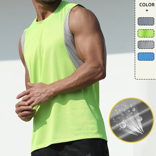 Men Quick Dry Vest Fitness Muscle Tank Tops Sleeveless Workout Gym Sports Shirt - Picture 6 of 16