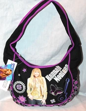 NEW WITH TAG DISNEY MILEY CYRUS HANNAH MONTANA LARGE PURPLE PURSE 12" X 18"