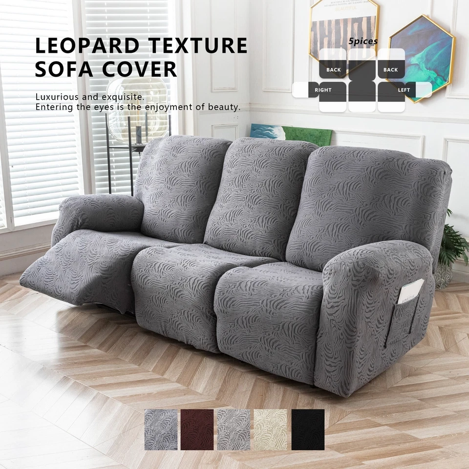 Recliner Chair Cover,Stretch Sofa Cover 3 Seater With Arm Rest, Couch Cover Soft - Image 2 of 4