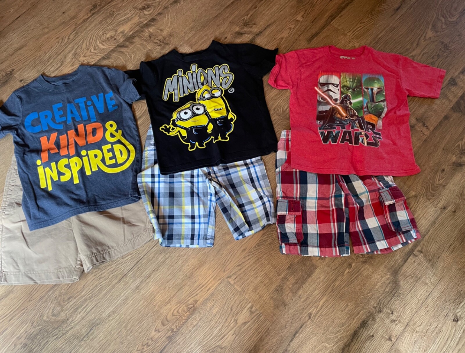 Boys size 6 & 6-7 clothes~Lot of 15 Pcs~Outfits~Summer~Disney, Star Wars,OshKosh image 2
