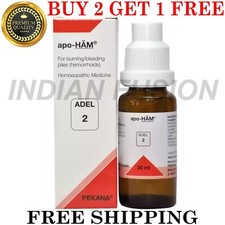 ADEL 2 Apo-Ham Drop 20ml Homeopathic Piles & Hemorrhoids Drops BUY 2 GET 1 FREE
