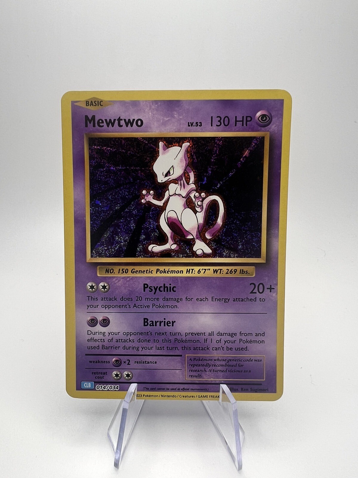  Mewtwo 014/034 CLB Holo Pokemon Card Game Classic English