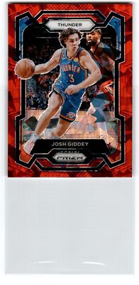 2023-24 Panini Prizm Josh Giddey Red Ice Oklahoma City Thunder #50