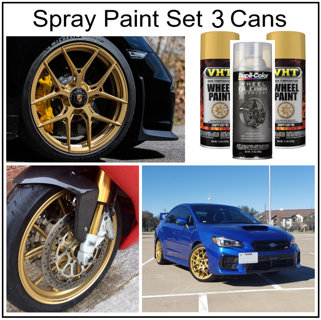 Gloss Gold Wheel Spray Paint Rim Steel Metal Aluminum Plastic