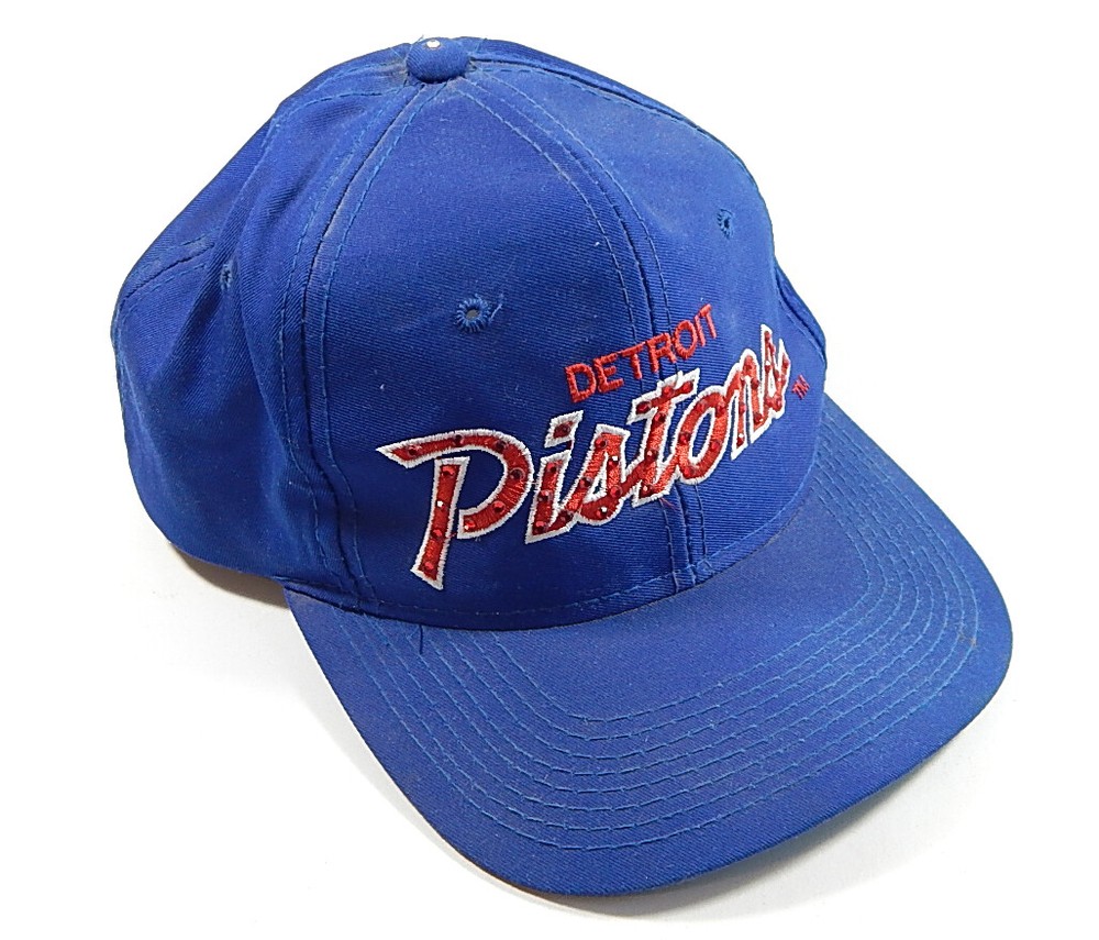 1990's Detroit Pistons Sports Specialties Bejeweled Vintage Snapback Hat