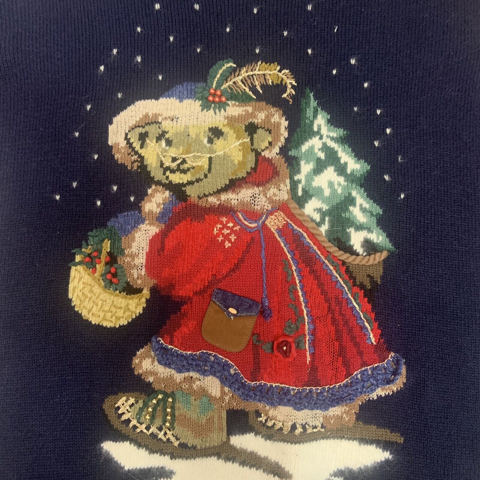 Vintage 1994 Christmas Teddy Bear Susan Bristol B… - image 6