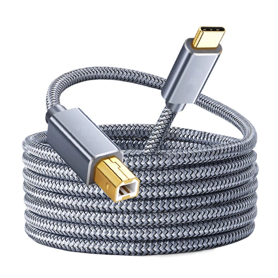 Cable de impresora USB tipo C impresora MIDI de alta velocidad USB B 2.0 para Epson HP piano DJ - Imagen 4 de 4