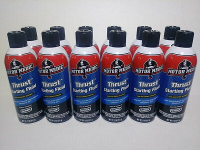 #ad Thrust Starting Fluid 1 CASE 12 Can 11oz Gunk Motor Medic Gas Engines Diesel $59.99