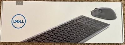 Dell Multi-Device Wireless Keyboard and Mouse Combo KM7120W-GY-US factory Sealed