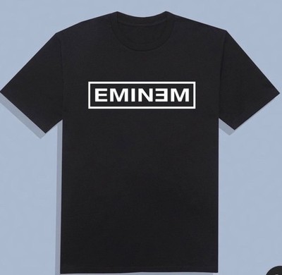 Eminem Men s XL Regular Black Logo Graphic Print Crew Neck Short Sleeve T-Shirt
