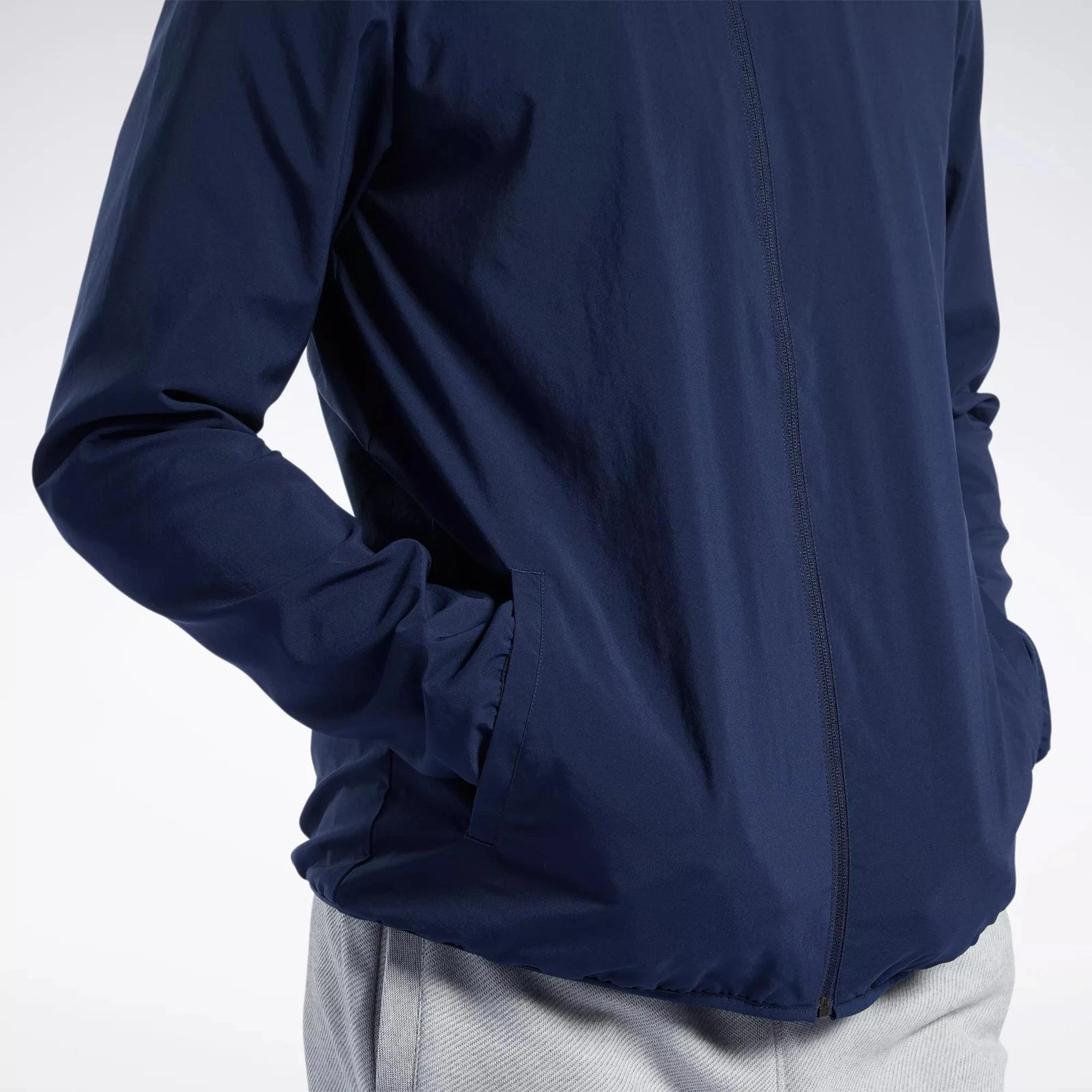 Reebok Men's Training Essentials Jacket Size S Blue Navy Full Zip Light - product detail image 5