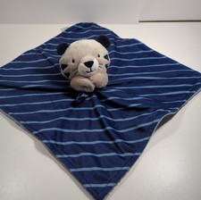 Just One You Tiger Lovey Blue Beige Security Blanket Striped Carters Plush