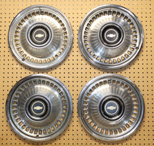 Factory 1971 1972 Chevy Impala 15 Inch Hubcaps Wheel Covers Set