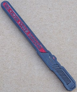 Cache Saber 6" Mega Geocoin - Red Glitter - Activated & Adoptable - TB7DHHH