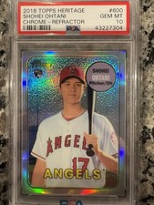 2018 Topps Heritage High Number - Shohei Ohtani #THC-600 Chrome Refractor PSA 10