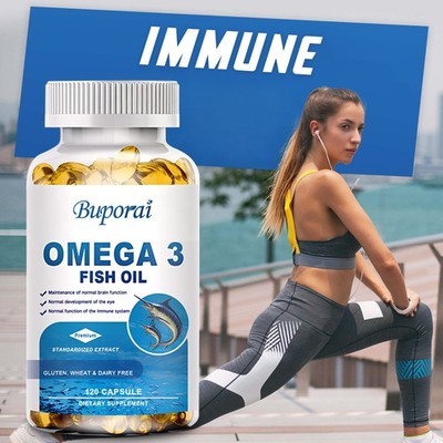 Omega 3 Fish Oil Capsules-normal function of the heart-120PCS