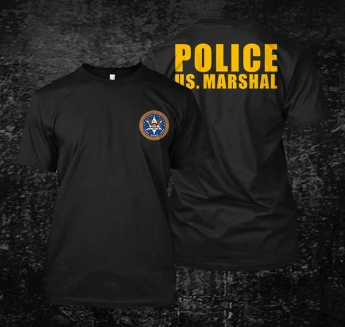 US marshal police -  Custom Men's Back and front T-Shirt Tee
